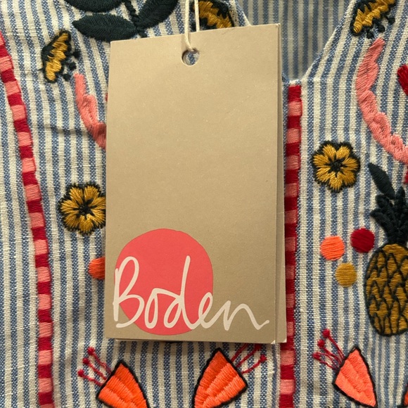 NWT Boden Bea Linen Embroidered Dress ￼ - Picture 4 of 4
